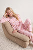 Pink Leopard & Teddy Bear Ruffle Knit Pajama Set