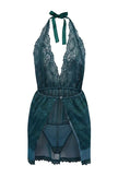 Petrol Lace/Tulle Halterneck Fantasy Nightdress / Babydoll