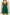 Green Satin Lace Rope Strap Knitted Babydoll