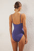 Blue Strapless Sun Accessory Premium Cut Out/Windowed Regular Swimsuit