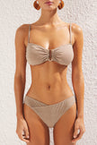 Mink Strapless Accessory Glittery Regular Core Bikini Set