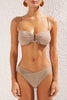 Mink Strapless Accessory Glittery Regular Core Bikini Set