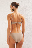 Mink Strapless Accessory Glittery Regular Core Bikini Set