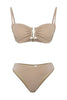 Mink Strapless Accessory Glittery Regular Core Bikini Set