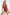 Burgundy Deep Neckline Pleated Regular Swimsuit