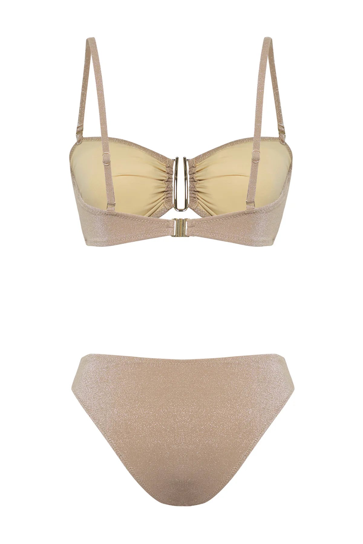 Mink Strapless Accessory Glittery Regular Core Bikini Set