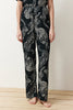Anthracite Tiger Patterned Viscose Woven Pajama Set