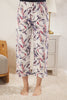 Navy Blue Floral Capri Knitted Pajama Set