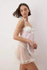 White and Pink Tulle Uncovered Babydoll/Fantasy Nightgown