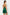 Green Satin Lace Rope Strap Knitted Babydoll