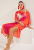 Abstract Patterned Maxi Woven Chiffon Beach Dress