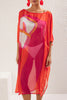 Abstract Patterned Maxi Woven Chiffon Beach Dress