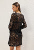 Black Mini Knitted Lace Beach Dress