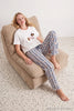 White Cotton Soft-Touch Stretch Dog Print Knit Pajama Set