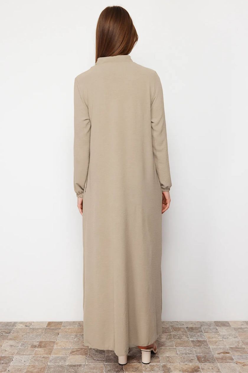 Beige Woven Cape & Abaya & Abaya