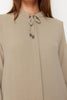 Beige Woven Cape & Abaya & Abaya