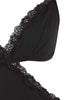 Black Window/Cut Out and Lace Detailed Uncovered Babydoll/Fantasy Nightgown