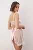 White and Pink Tulle Uncovered Babydoll/Fantasy Nightgown