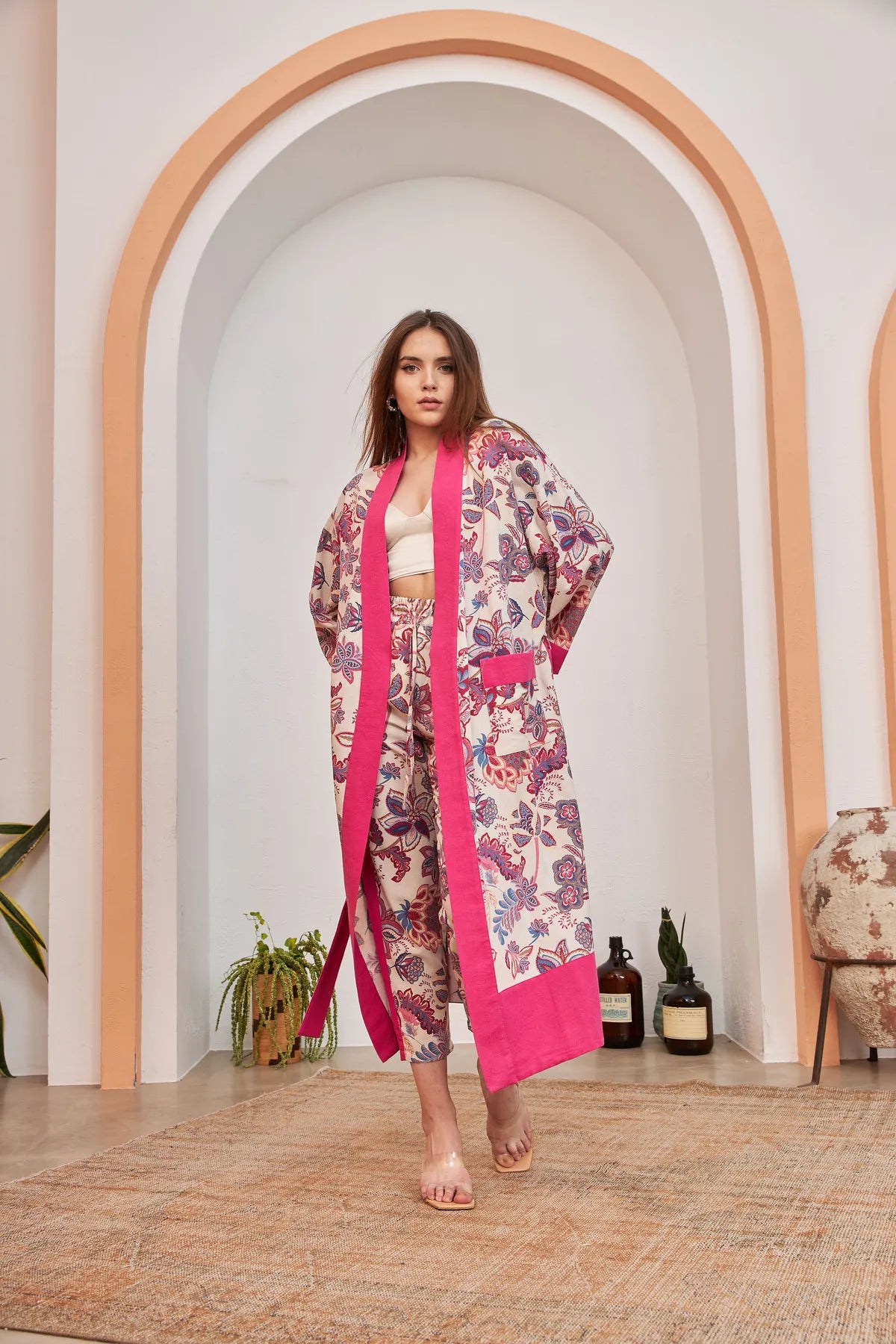 Long Floral Kimono  (pants not included)