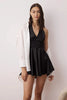 Satin-Woven Nightgown with Black Lace Detail