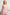 Pink Lace and Ribbon/Bow Detailed Rope Suspender Knitted Pajama Set