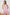 Pink-Multicolored Floral and Cherry Knitted Nightgown