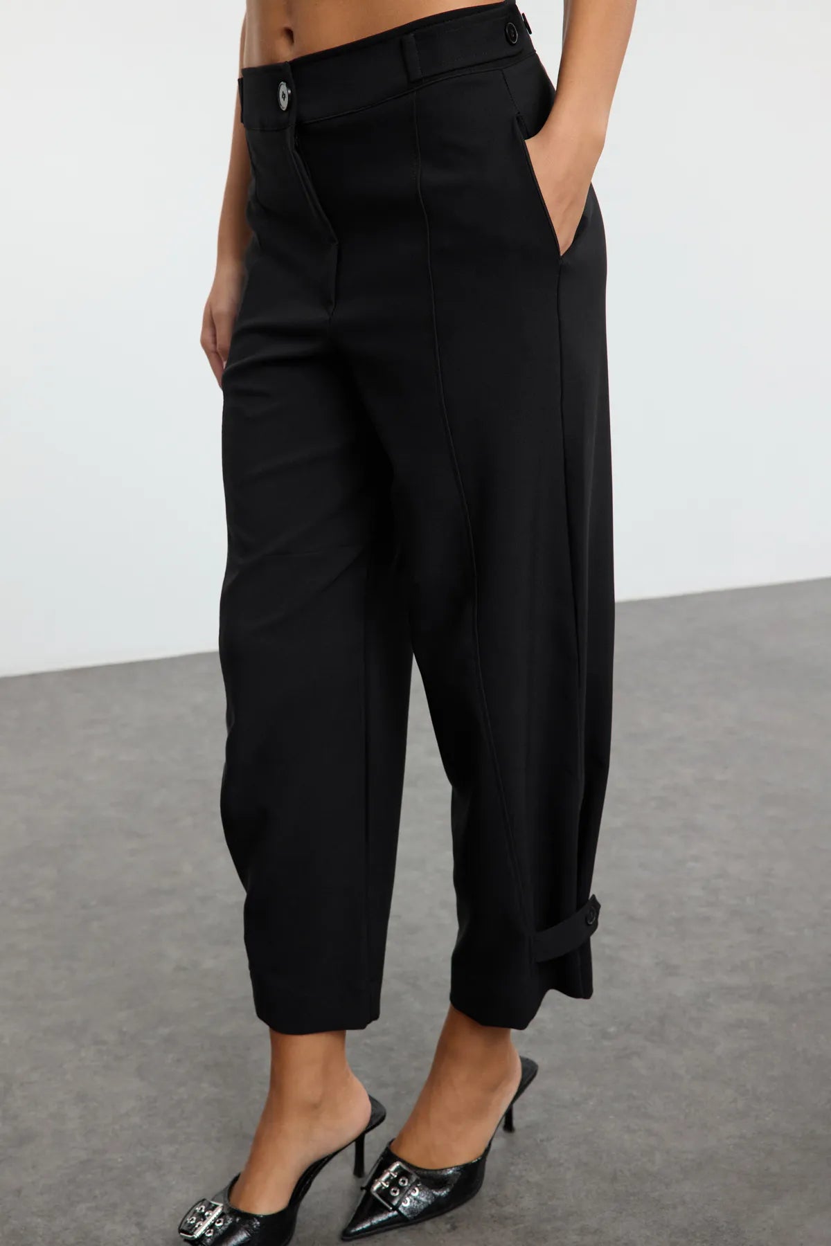 Limited Edition Black Leg Detailed Trousers