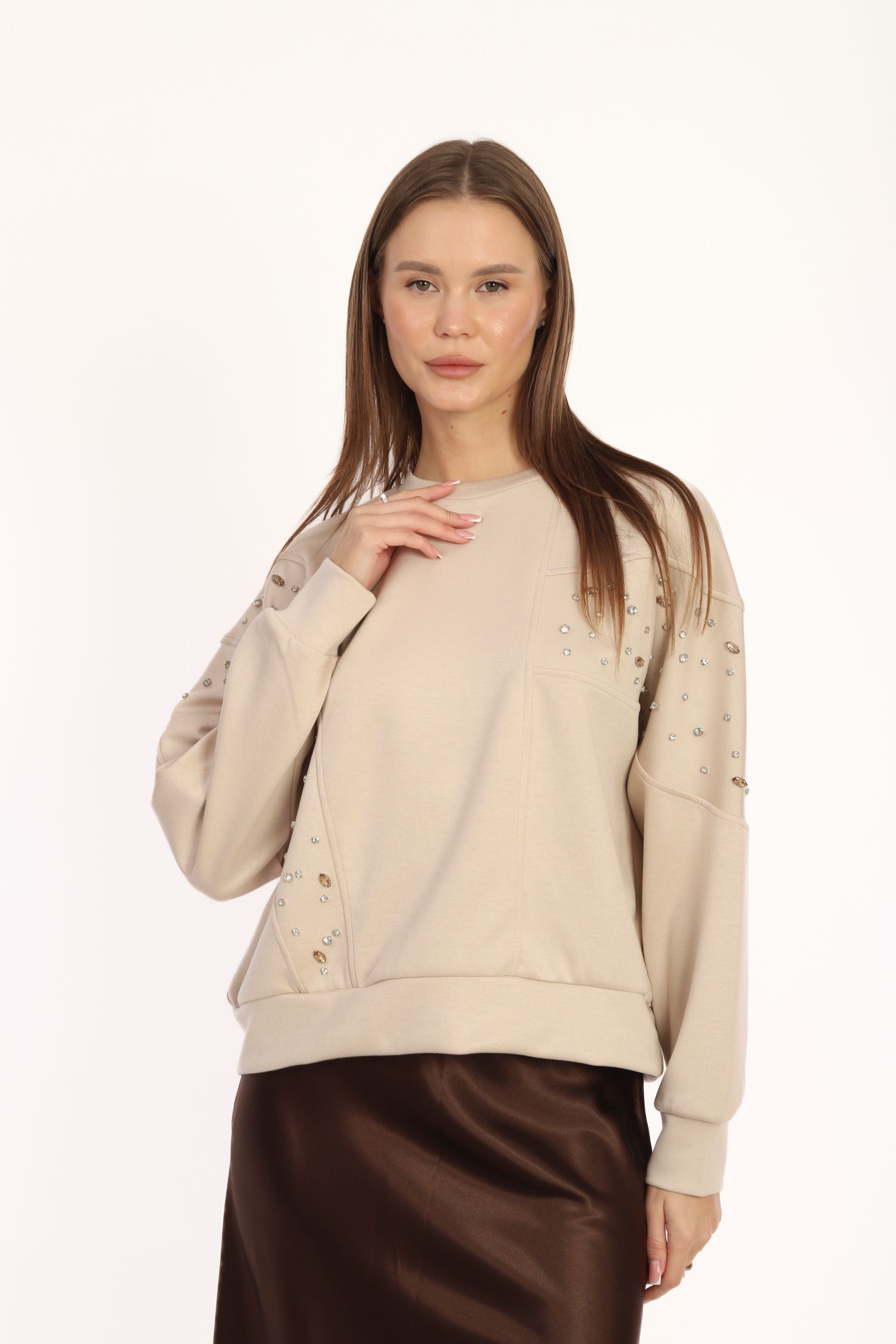 Beige  Stone DETAIL Sweat