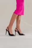 Baby Open Toe  Black Patent Leather Heeled Shoes - PRE ORDER