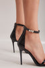 Calida Stone Detailed Black Patent Leather Heeled Shoes -PRE ORDER