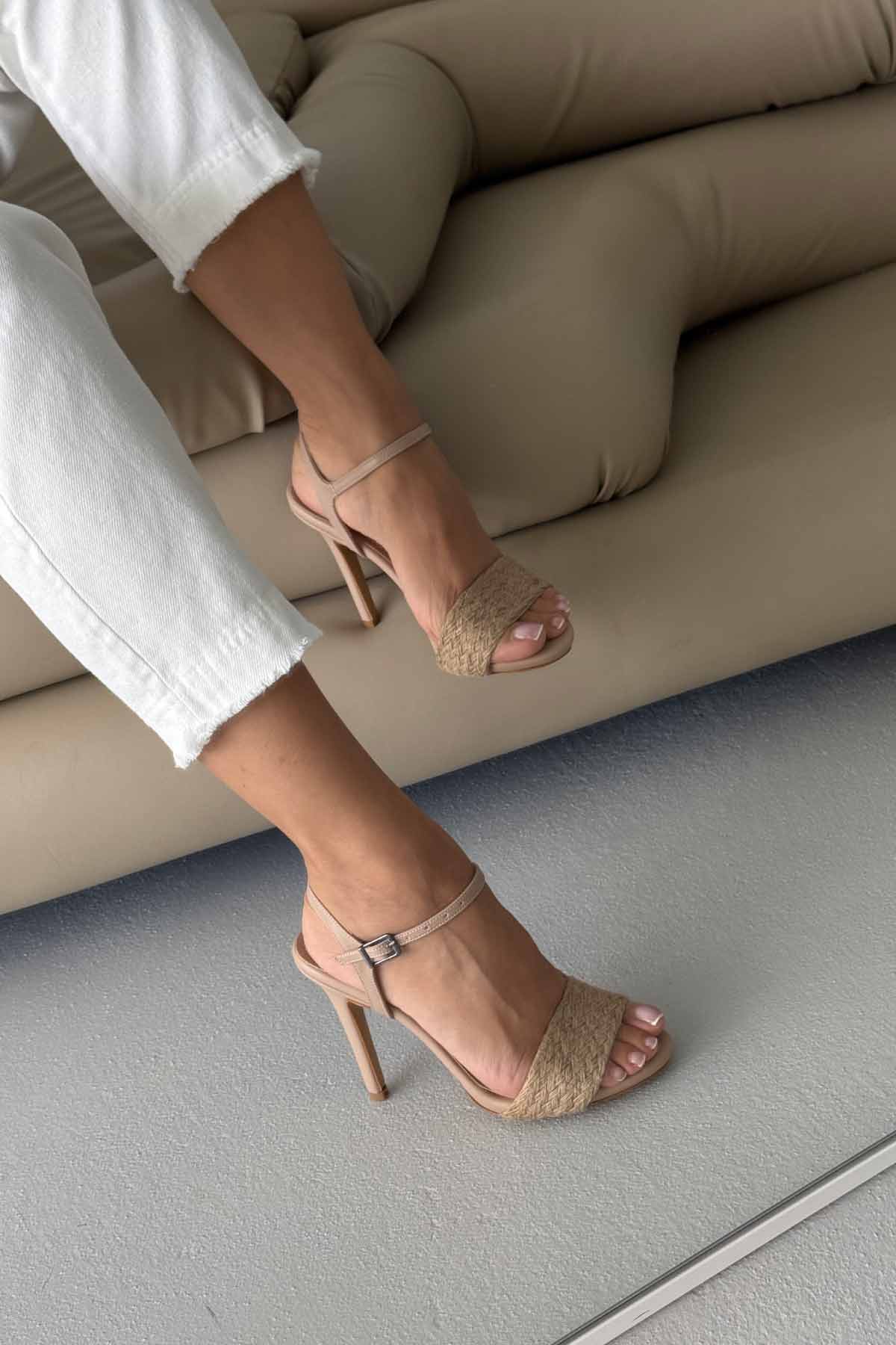 Tease Braided Cream Heeled Shoes