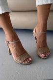 Tease Braided Cream Heeled Shoes - PRE ORDER