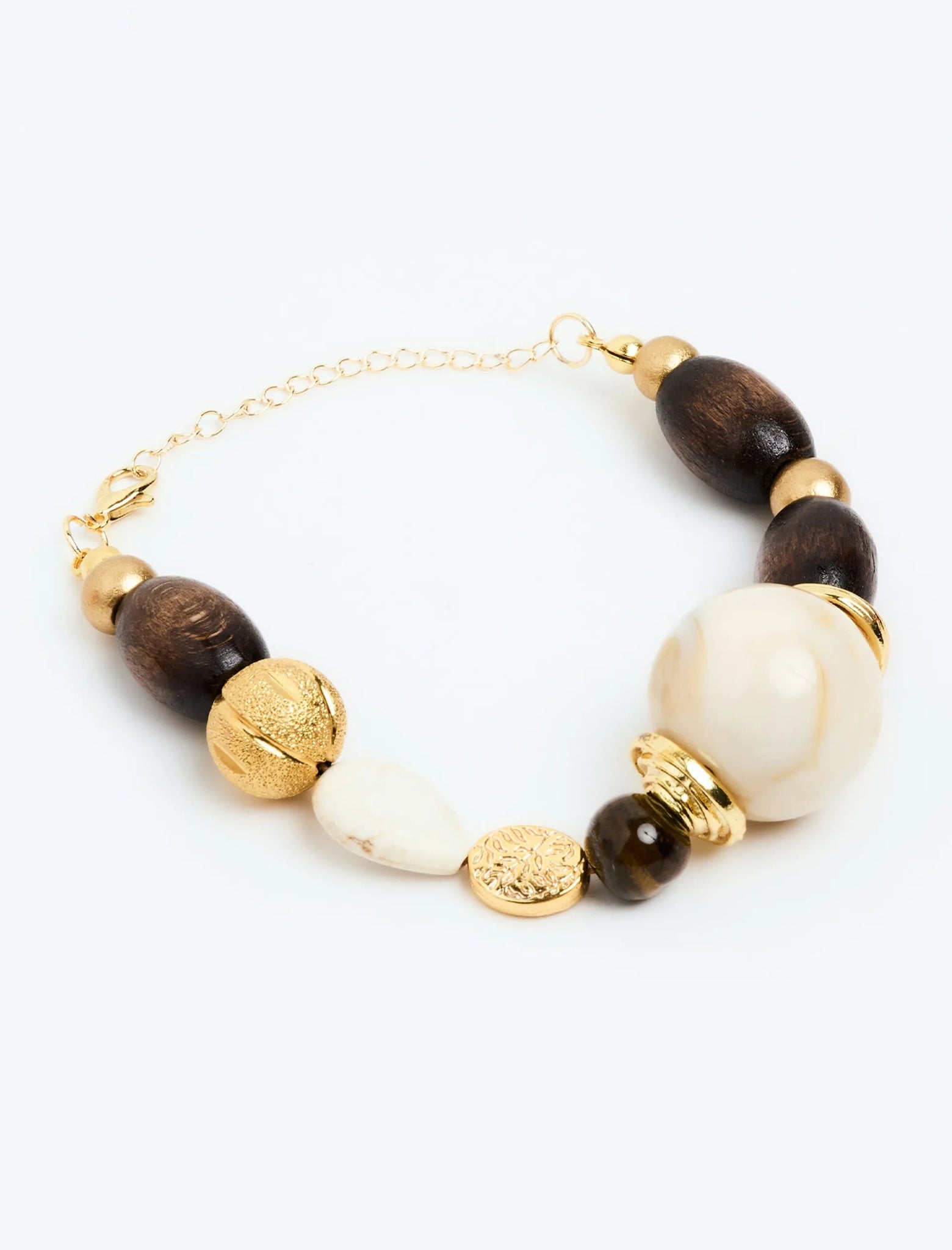 Adjustable Figured Natural Stone Bracelet - Lebbse