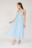 Backless Dress Baby Blue - Lebbse
