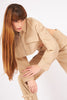 BEIGE BELT SHIRT TROUSERS SUIT - Lebbse
