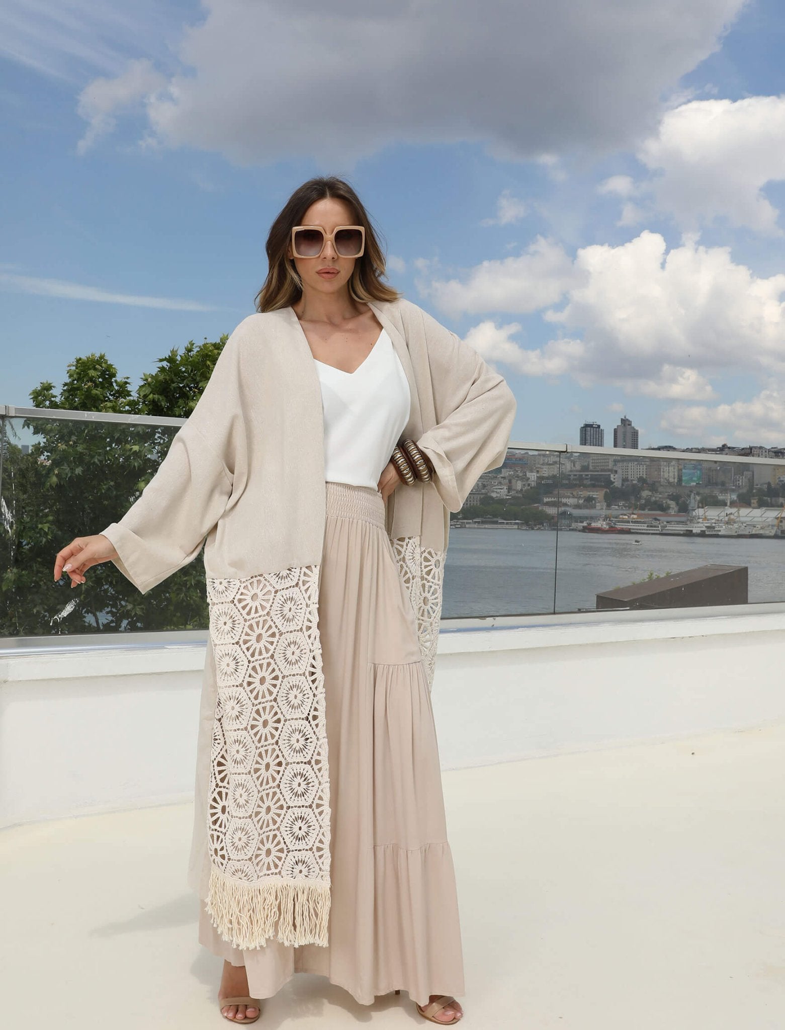 BEIGE CAMILA KIMONO - Lebbse