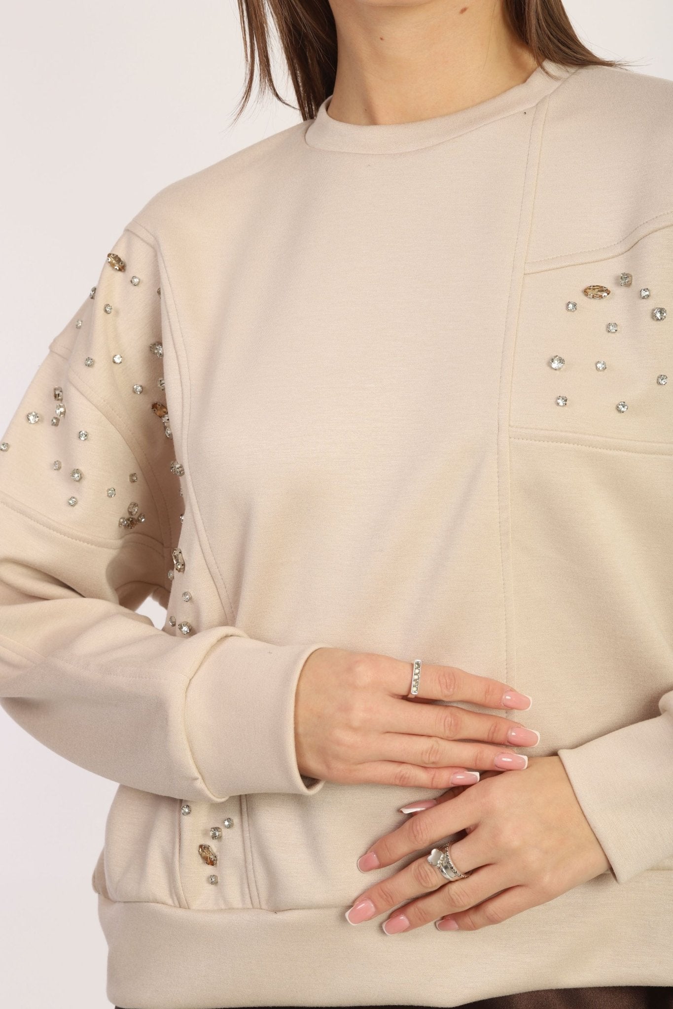 Beige Stone DETAIL Sweat - Lebbse