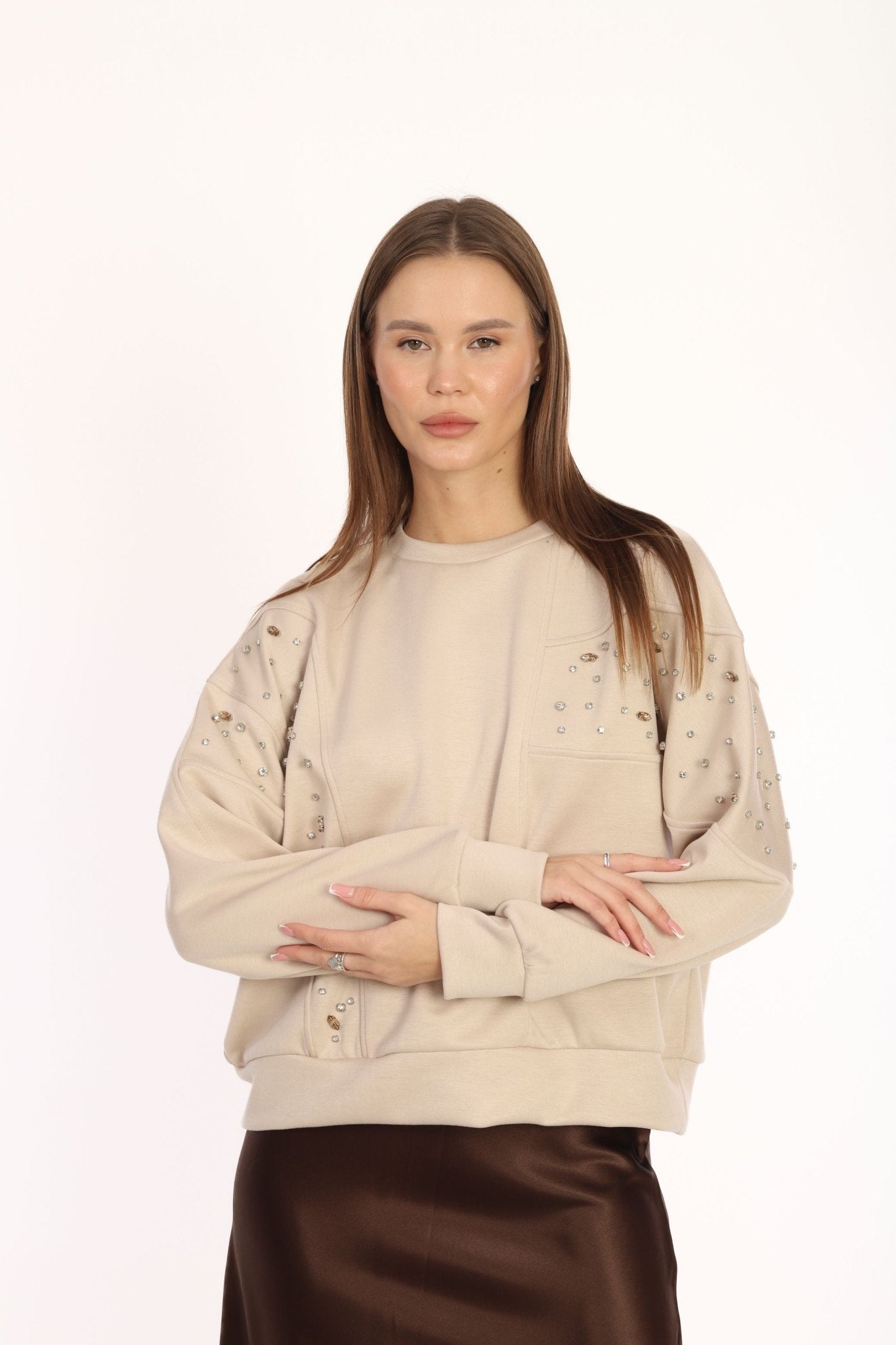 Beige Stone DETAIL Sweat - Lebbse