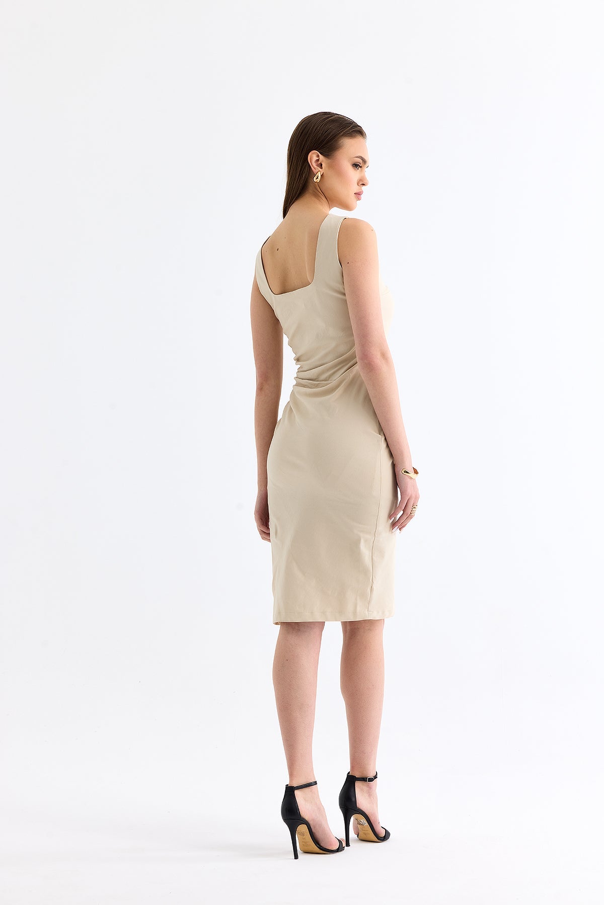 Beige Zero Sleeve Classic | CLOTHES | DRESS | Lebbse Beige Zero Sleeve Classic | CLOTHES | DRESS | Lebbse