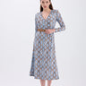 Belted Blue Casual Dress - Lebbse