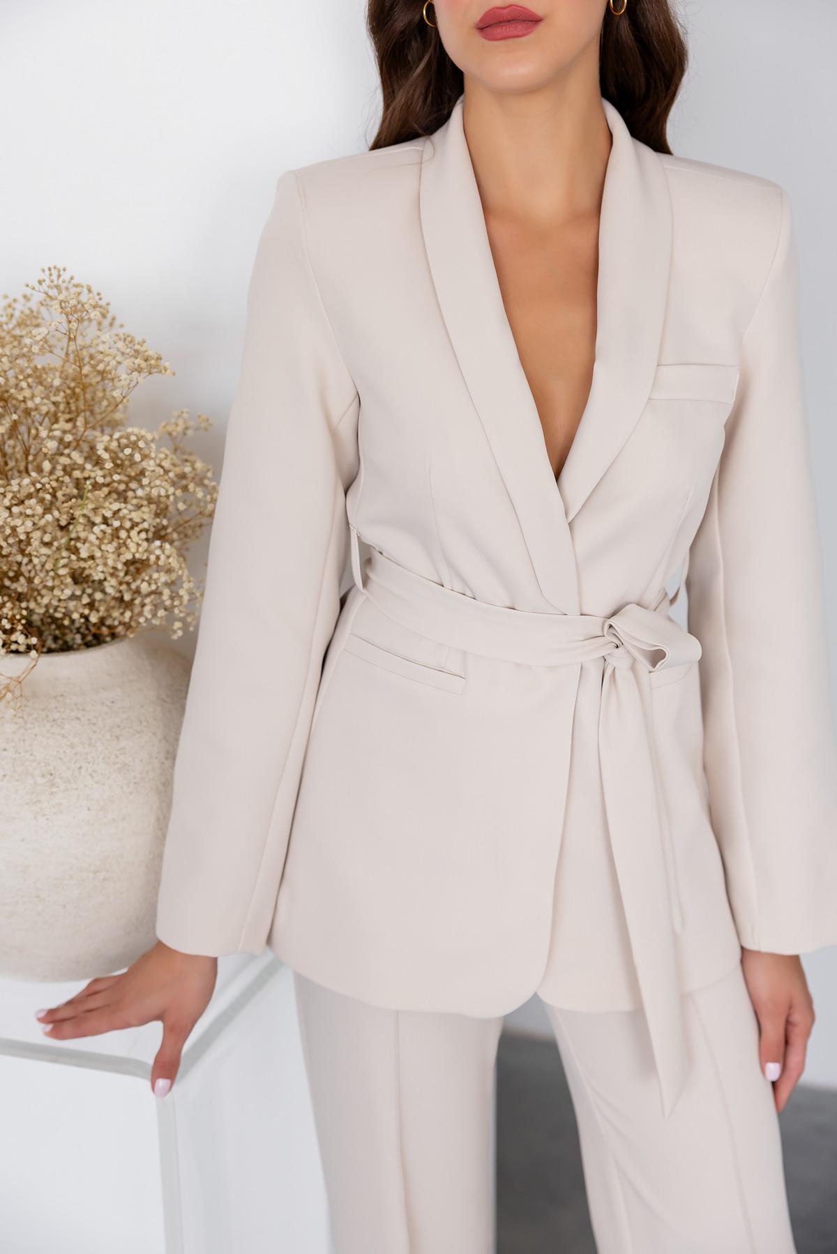 Belted Jacket Set - BEIGE - Lebbse