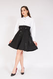فساتين للبيع اون لاين تفاصيل قميص مطوي وحزام - Belted Pleated Shirt Detail Dress