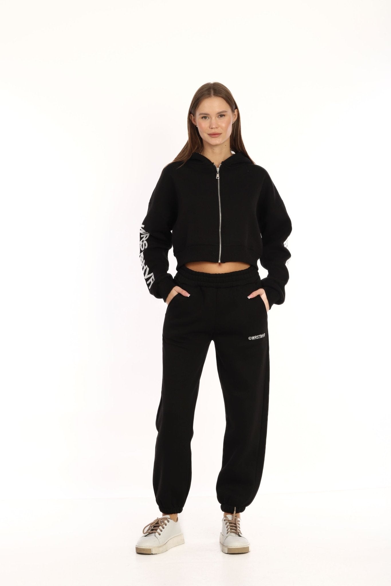 Black Hooded Tracksuit - Lebbse