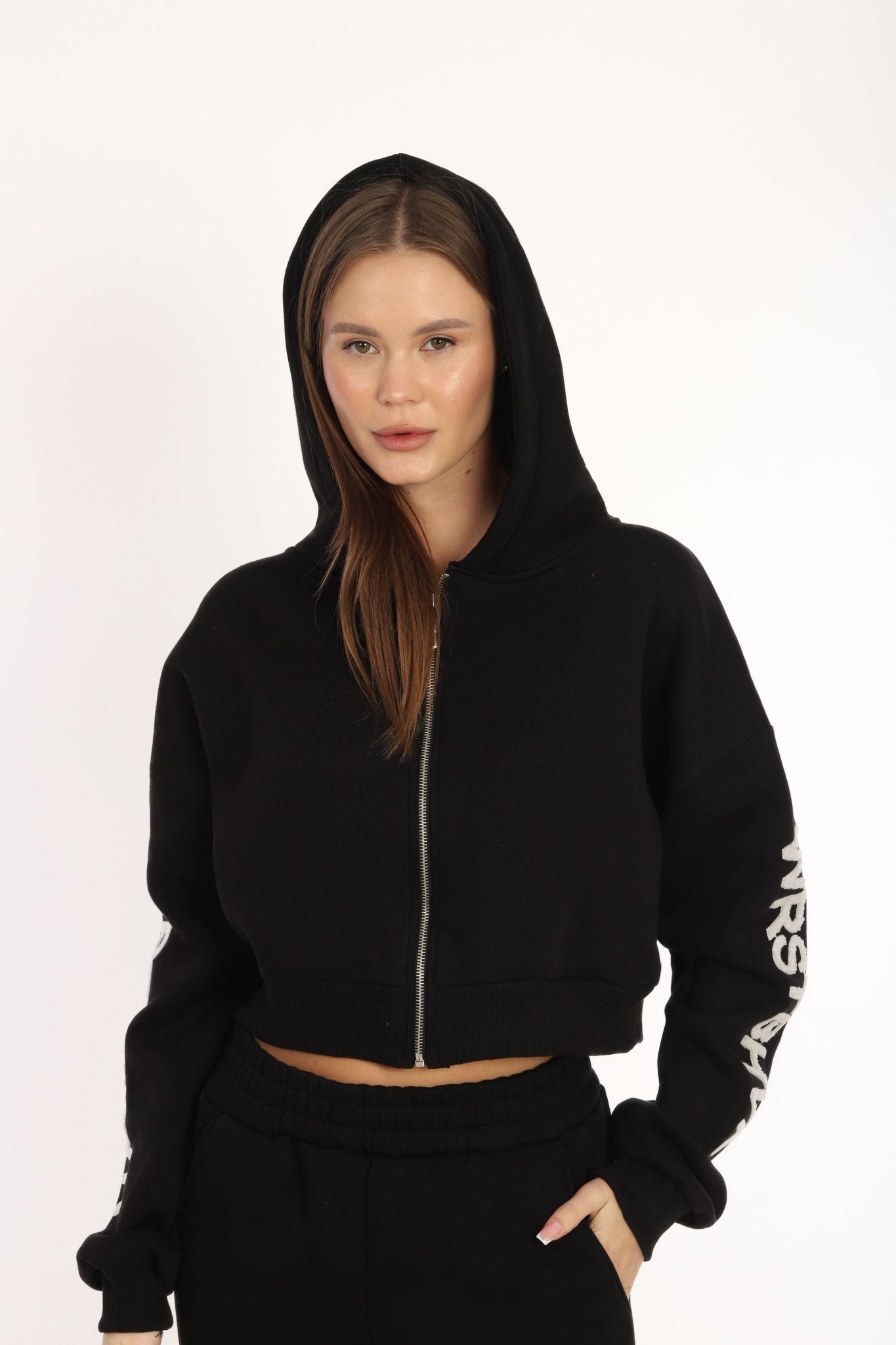 Black Hooded Tracksuit - Lebbse