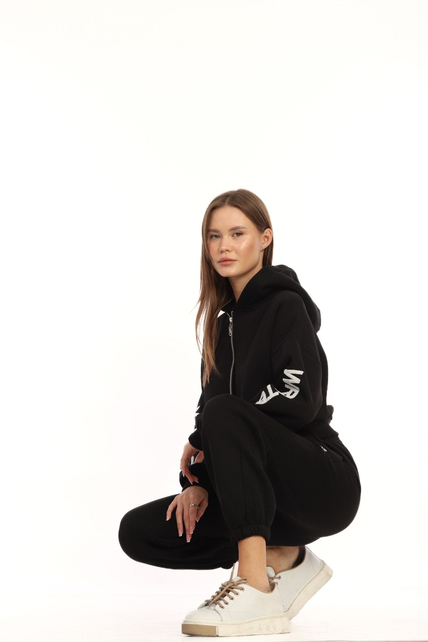 Black Hooded Tracksuit - Lebbse