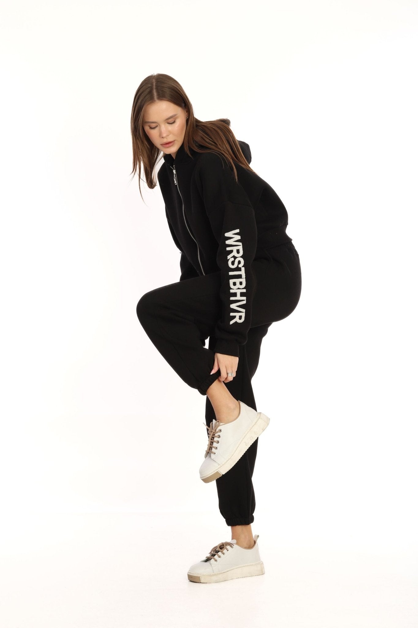 Black Hooded Tracksuit - Lebbse