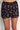 Black Satin Floral Lace Detailed Undershirt - Shorts Woven Pajama Set - Lebbse
