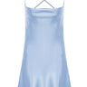 Blue Back Detailed Satin Woven Nightgown - Lebbse