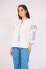 Blue Embroidered Blouse - Lebbse