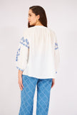 Blue Embroidered Blouse - Lebbse